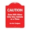Signmission Caution Gate Will Allow One Vehicle Time Do Not Tailgate Aluminum Sign, 24" x 18", RW-1824-9861 A-DES-RW-1824-9861 - alternate 1